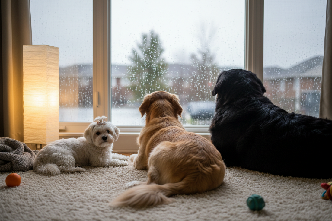 Trucos para mantener a tu perro entretenido en días de lluvia